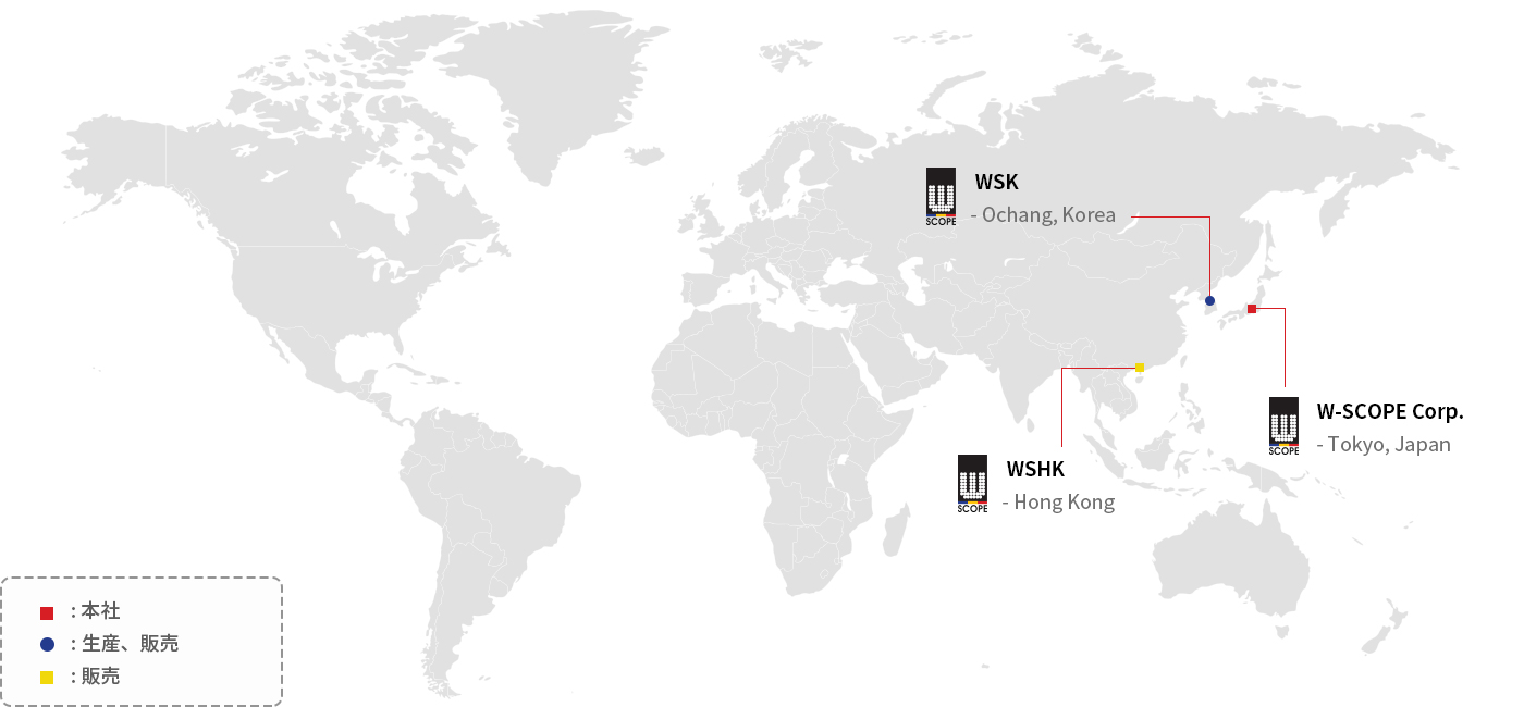 W-SCOPE GROUP 지도, W-SCOPE GROUP MAP